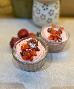 Eggless Strawberry Mousse | 3 Ingredient Strawberry Mousse | Easy Strawberry Dessert | No Bake Strawberry Mousse — recipe by Renu Dalal